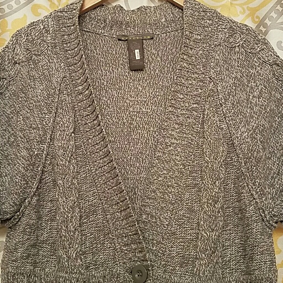Heathered Grey and white Sweater - Picture 2 of 5